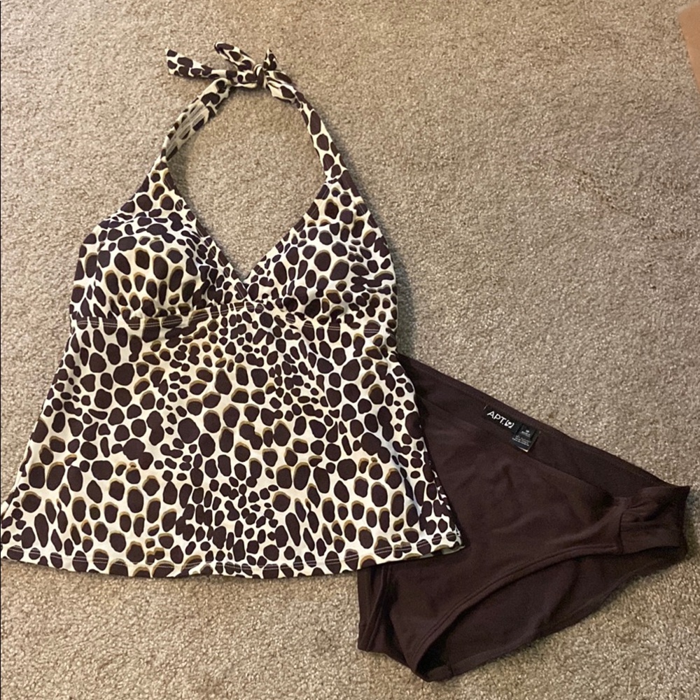 Merona Leopard Halter Tankini